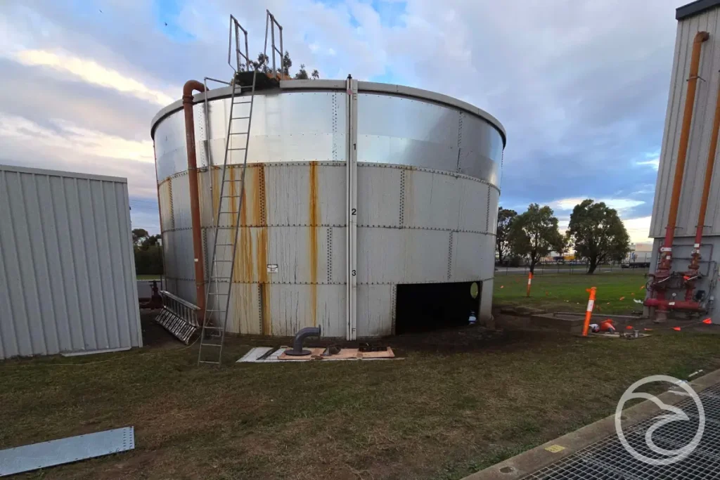 Structural misalignment showing panel tank damage signs