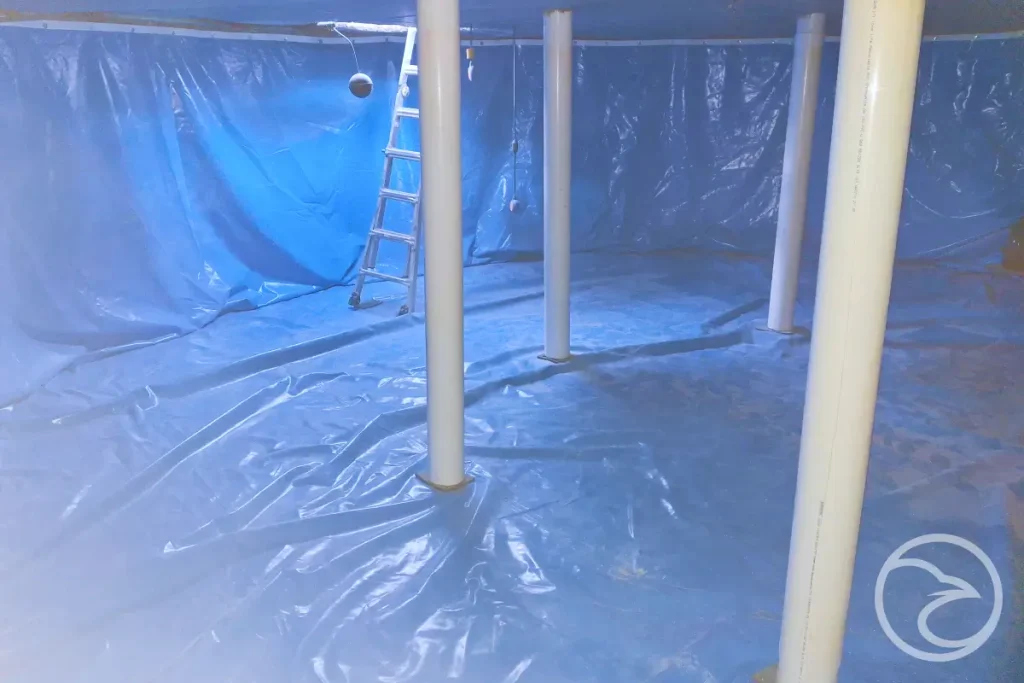 Storage tank interior demonstrating stable water retention environment