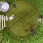 Corrosion forming beneath failed tank membrane