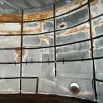 Signs of damaged water tank panels