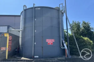 checking fire water tank condition during inspection