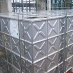 internal view of stainless steel water storage