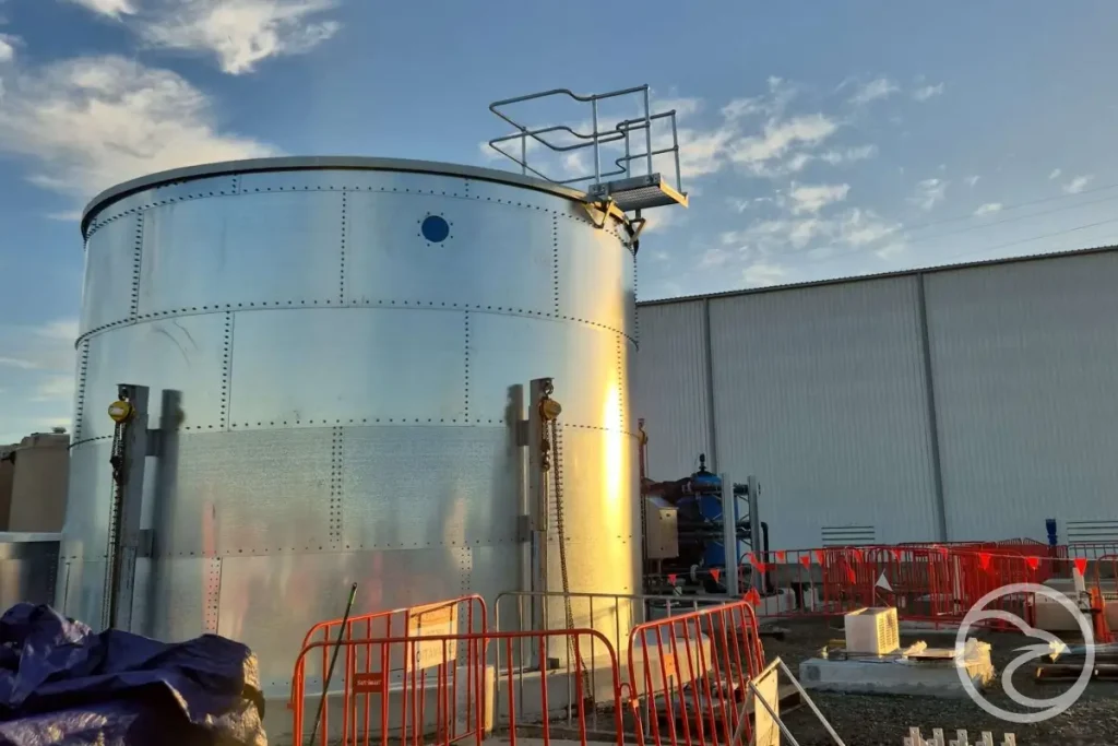 fire tank control valves and pipe connections