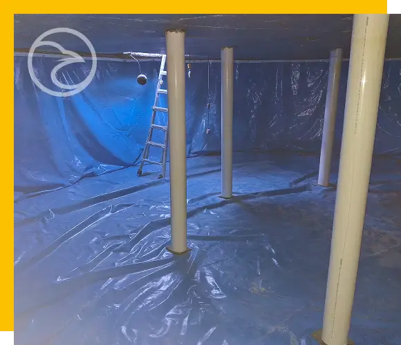 Installing waterproof membrane inside storage tank