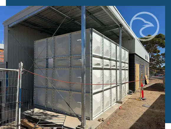 Large rectangular panel tank for water management