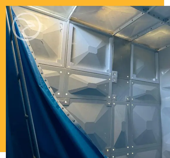 Fiberglass tank restoration for industrial water storage