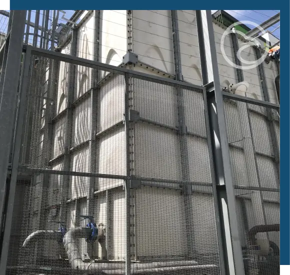 Structural repair of a damaged GRP storage tank wall